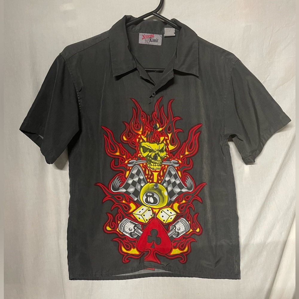 Xtreme Limit Y2K vintage Kids sz 8 button up shirt